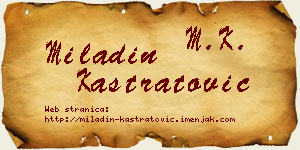 Miladin Kastratović vizit kartica